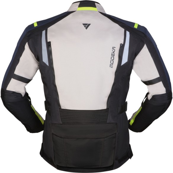 CHAQUETA INVIERNO MODEKA VARUS GRIS CLARO AZUL FLUOR