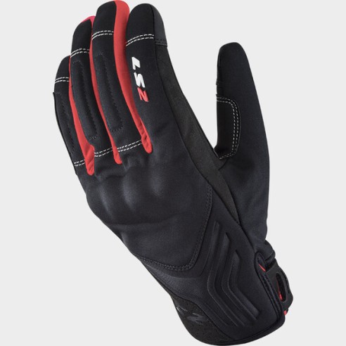 GUANTE INVIERNO LS2 JET II WP ROJO NEGRO