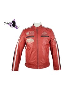 1Cazadora de piel Nemo rojo