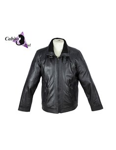 Cazadora de cuero GC123 negro