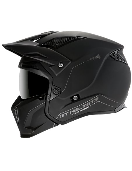 Casco jet MT Streetfighter SV convertible negro