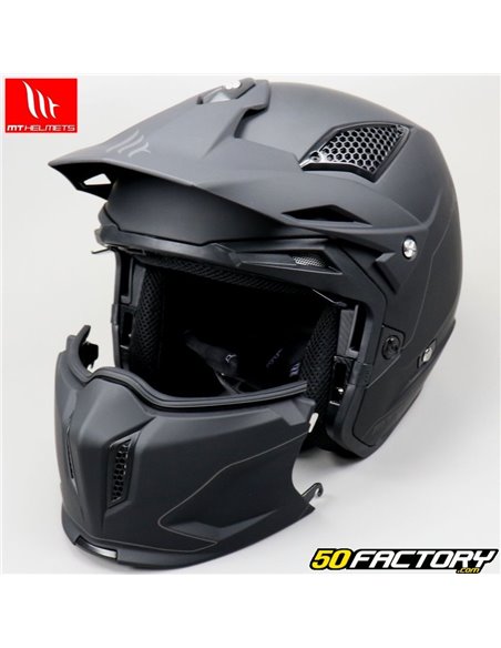 Casco jet MT Streetfighter SV convertible negro