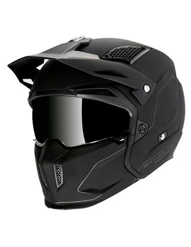 Casco jet MT Streetfighter SV convertible negro