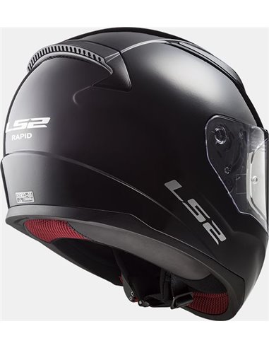 Casco integral LS2 FF353 Rapid negro brillo