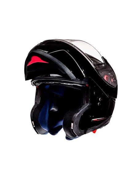 Casco modular MT Atom Solid negro brillo