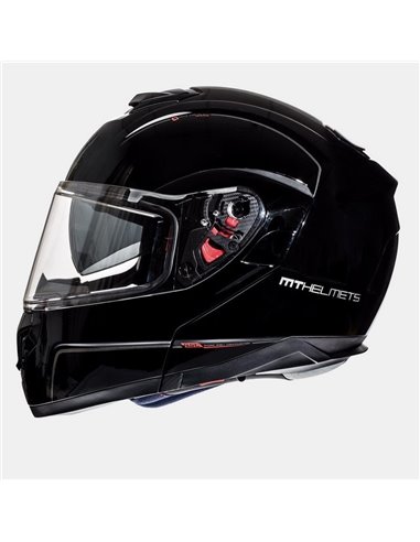 Casco modular MT Atom Solid negro brillo