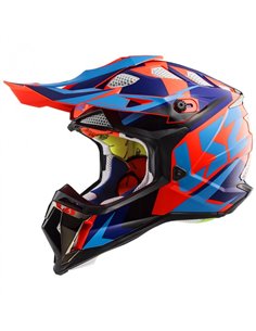 Casco motocross LS2 Subverter Solid azul