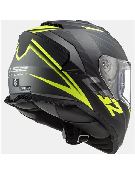Casco LS2 Strom Never Matt Black and Yellow