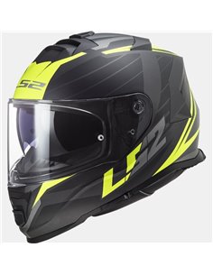 Casco LS2 ff800 Storm nerve negro mate yellow