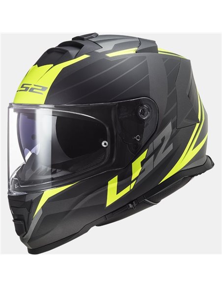 Casco LS2 ff800 Storm nerve negro mate yellow