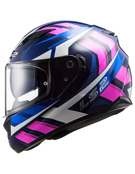 casco integral LS2 320 stream evo Loop rosa azul