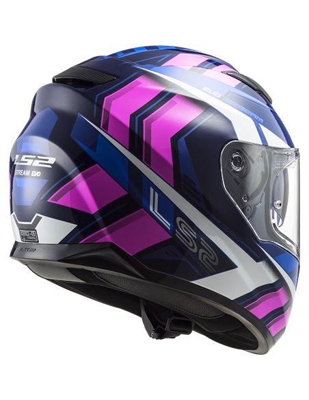 casco integral LS2 320 stream evo Loop rosa azul