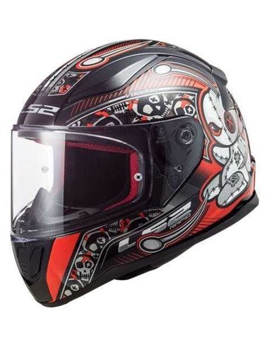 Casco ls2 Rapid mini Voodoo rojo negro