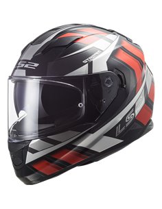 Casco LS2 stream evo loop negro-rojo
