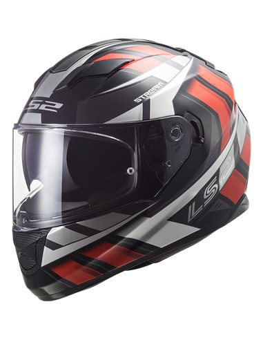 Casco LS2 stream evo loop negro-rojo