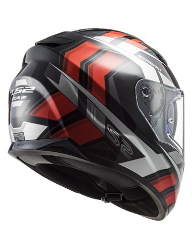 Casco LS2 stream evo loop negro-rojo