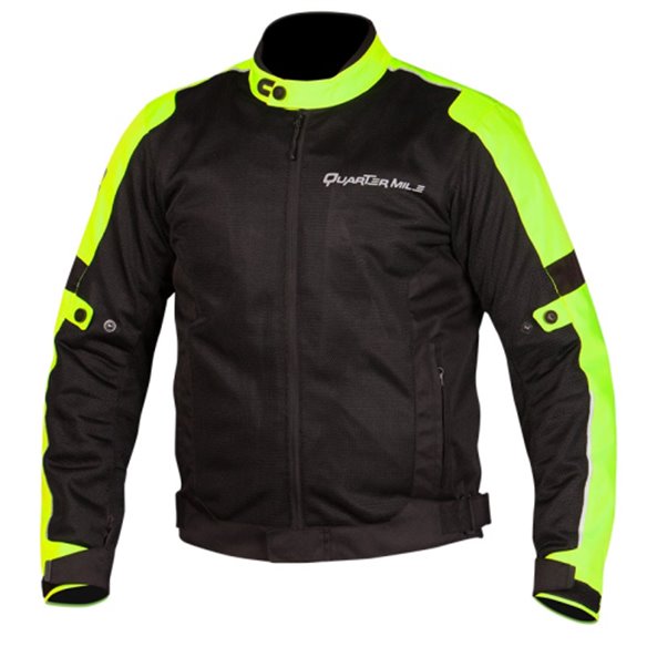 Cazadora de moto verano Quarter Mile Tracer negro/fluor