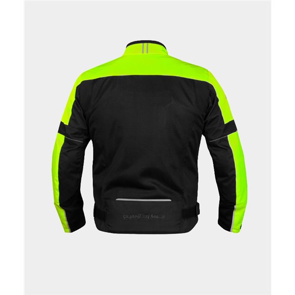 Cazadora de moto verano Quarter Mile Tracer negro/fluor