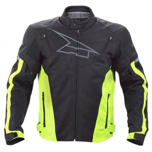 Cazadora de Moto invierno Axo Brave negra/fluor