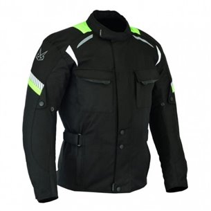 Chaqueta de Moto invierno M.Zone Fortex negro/flúor