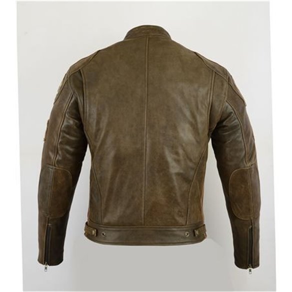 Cazadora de piel Nemo marrón