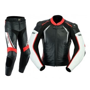 Mono de Moto de piel M-Zone 2 piezas  rojo
