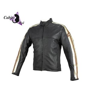 Cazadora de Piel OMC Monaco Rayas