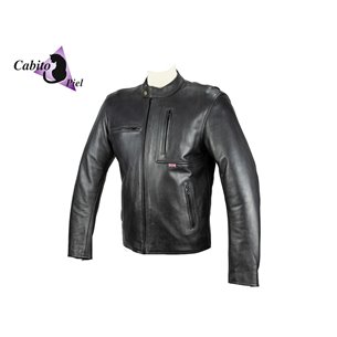 Cazadora de Piel M-Zone ING negro