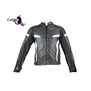 Cazadora de piel OMC mono negro/blanco