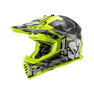 LS2 MX437 FAST EVO CRUSHER BLACK H-V YELLOW