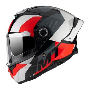 Casco MT Thunder-4 rojo blanco negro